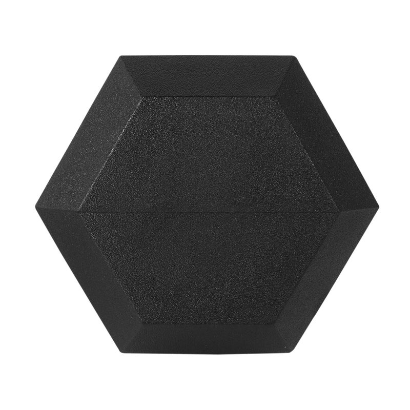 Fitvids Rubber Encased Exercise & Fitness Hex Dumbbell  Hand Weights with Anti-Slip Metal Handle for Home Gym  Multiple Sizes - Image 4
